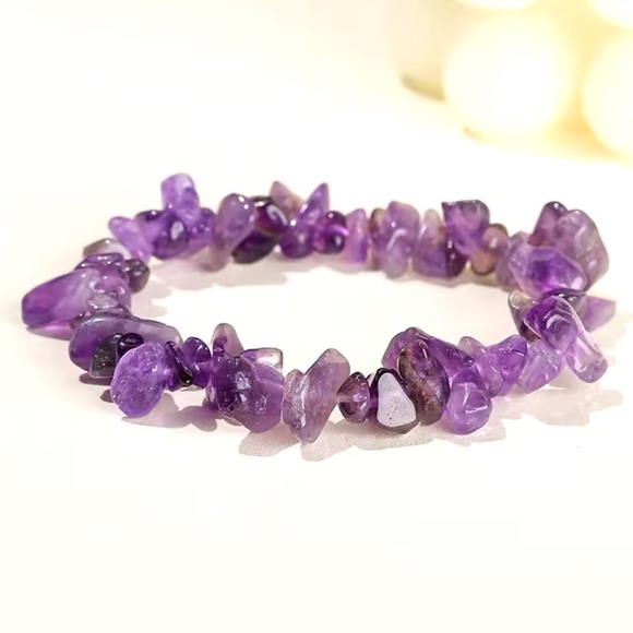 Bracelet And Earrings Set Natural Stone Healing Amethyst Energy - Picture 7 of 16